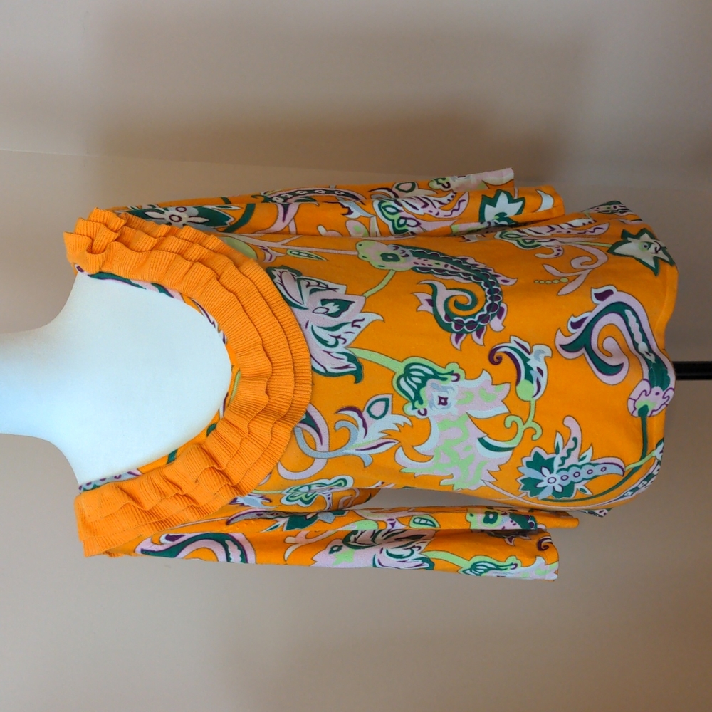 Funky Orange Print Top